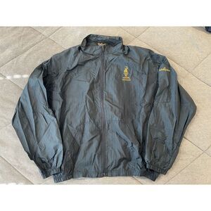 1996 Atlanta Olympics Blue Nylon Athletic Windbreaker Extra Large Jacket Vintage